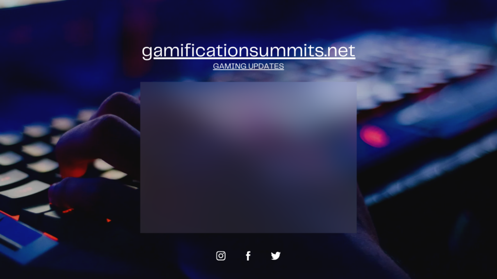 GamificationSummits.net dark gaming homepage with gaming updates and modern tech background.