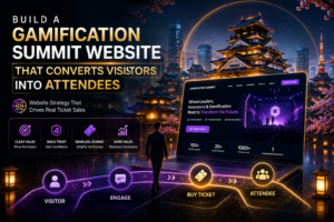 Gamification summit website strategy to increase event ticket sales and attendee conversions
